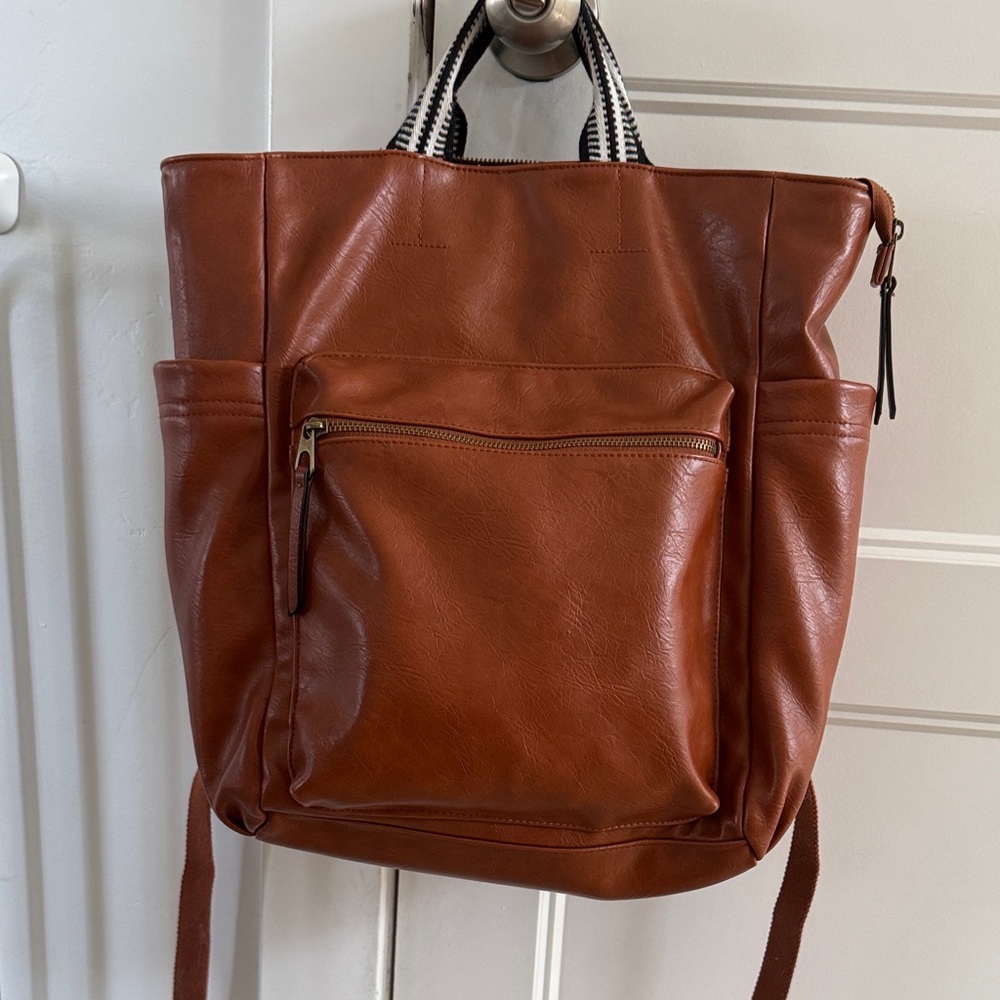 Threshold Brown Leather Backpack